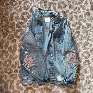 AEO Embroidered Denim Jacket